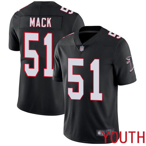 Atlanta Falcons Limited Black Youth Alex Mack Alternate Jersey NFL Football #51 Vapor Untouchable